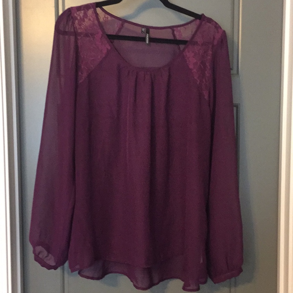 Sheer Purple Top